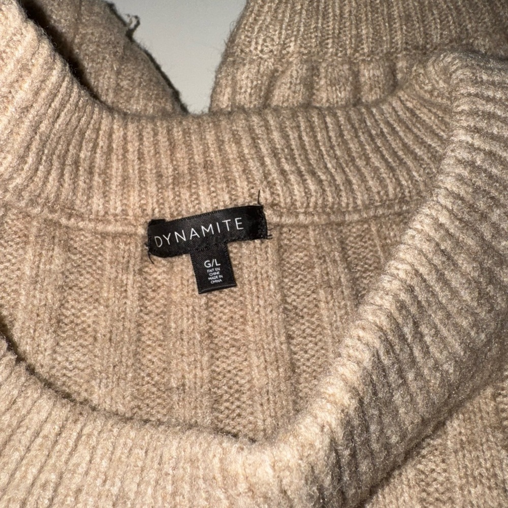 SOLD Dynamite Beige Ribbed Sweater